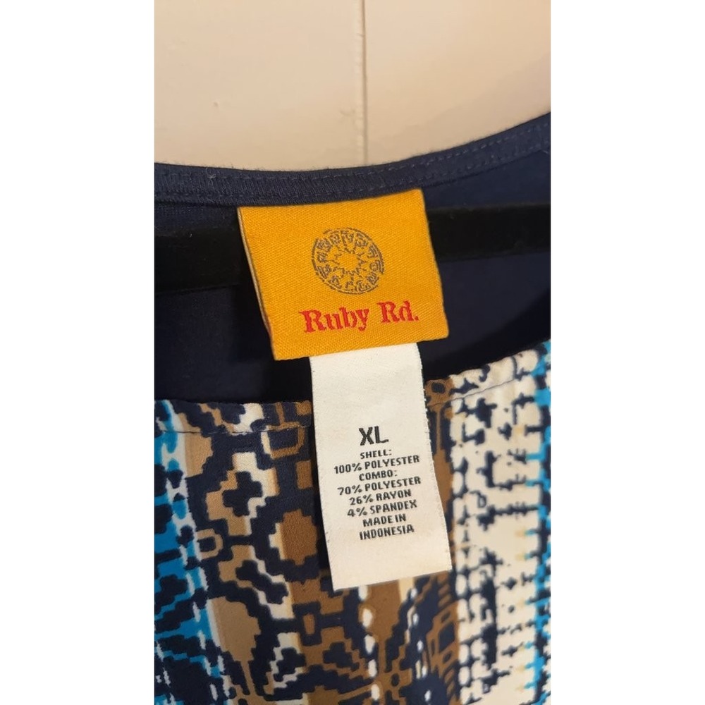 Ruby Rd. Women's XL Multicolor Patterned Top - Picture 2 of 4